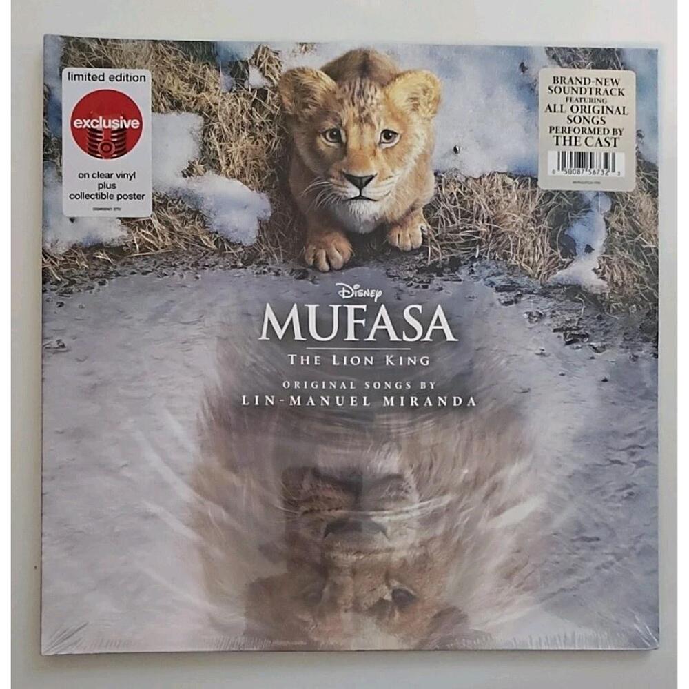 Disney Mufasa The Lion‎ King - Clear Vinyl LP + Poster New LIMITED EDITION